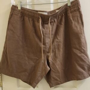 PacSun Brown Cotton Lyocell Volley Shorts Mens Large